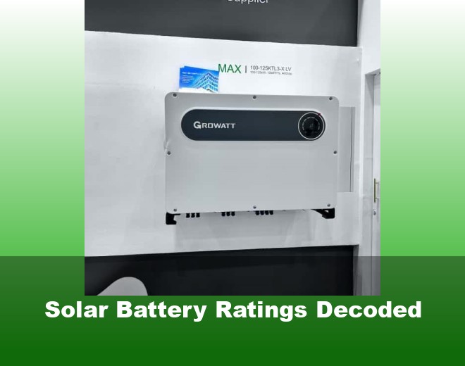 Solar Battery Ratings Decoded